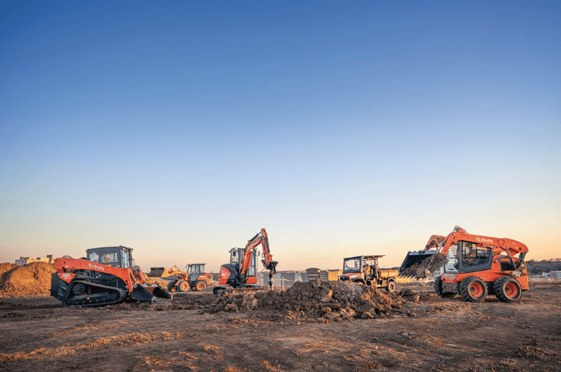 Construction Equipment working on a site