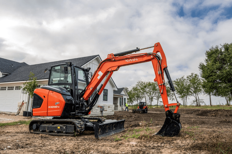 Compact Excavator on a job site