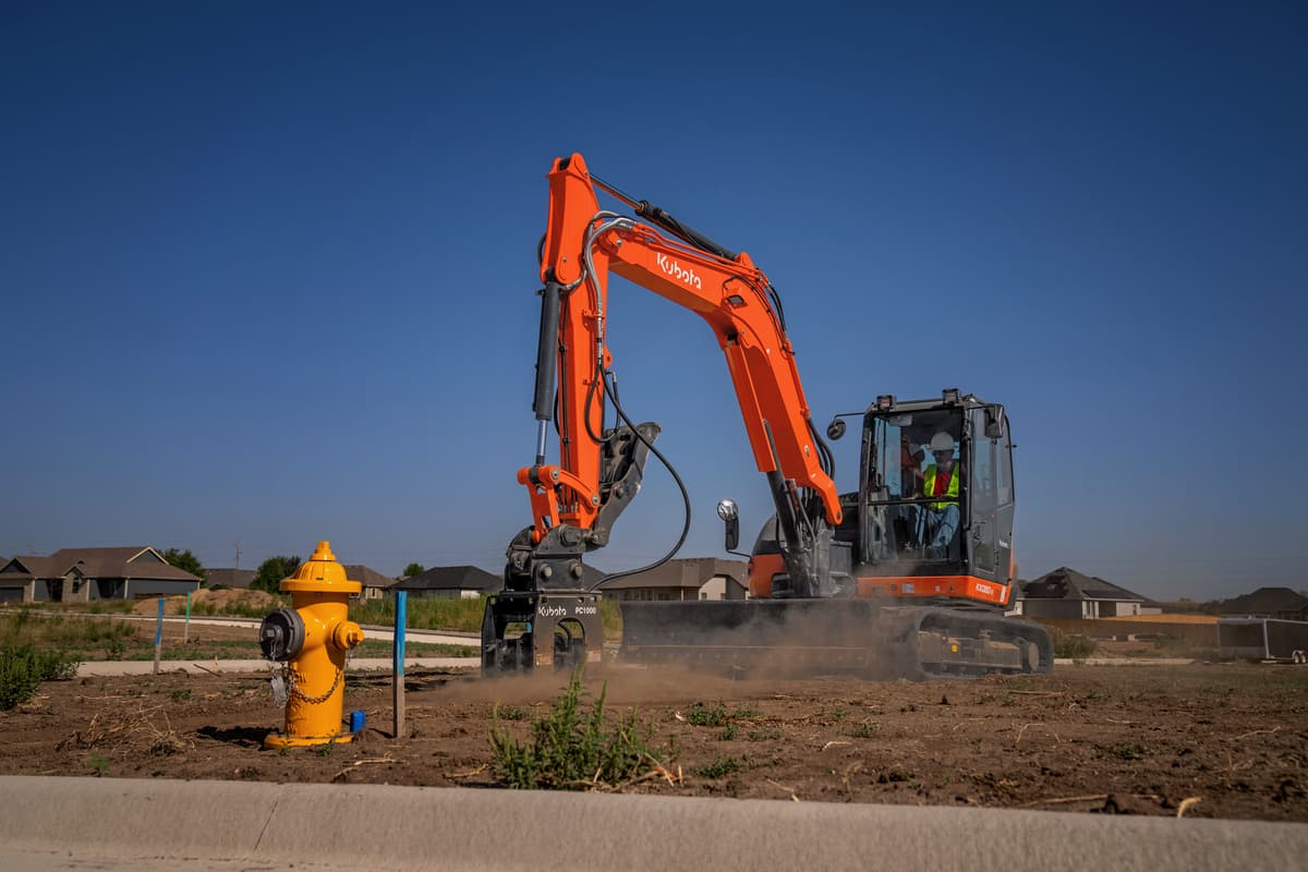 Kubota KX080 excavator