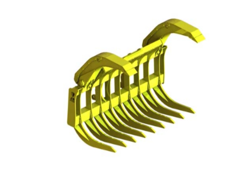 Green color stacking rake with clamps at San jose, CA
