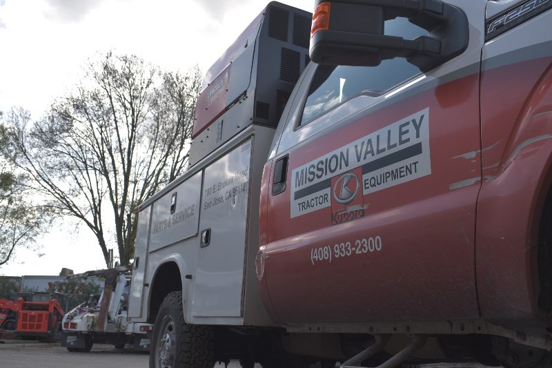 Side of Mission Valley Kubota truck